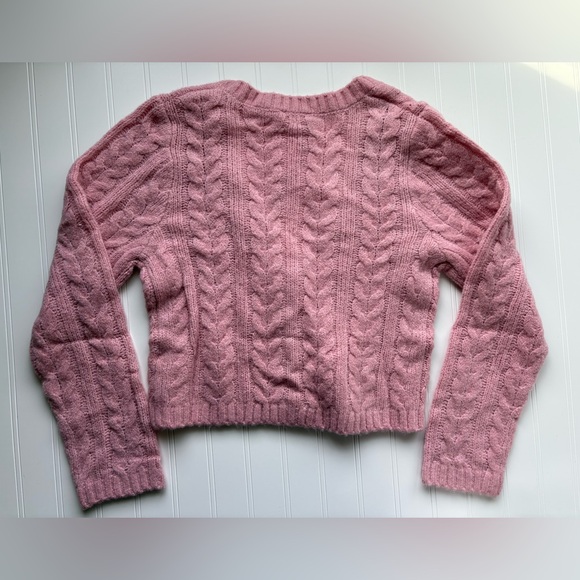 For Love & Lemons Billie Cropped Long Sleeve Cardigan Sweater - Picture 8 of 11